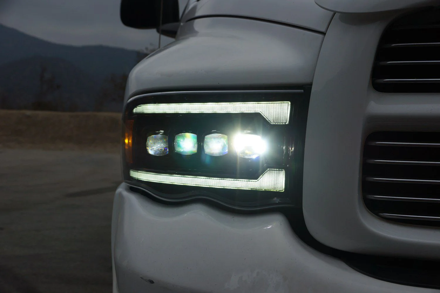 02-05 Dodge Ram NOVA-Series LED Projector Headlights Black - Image 8
