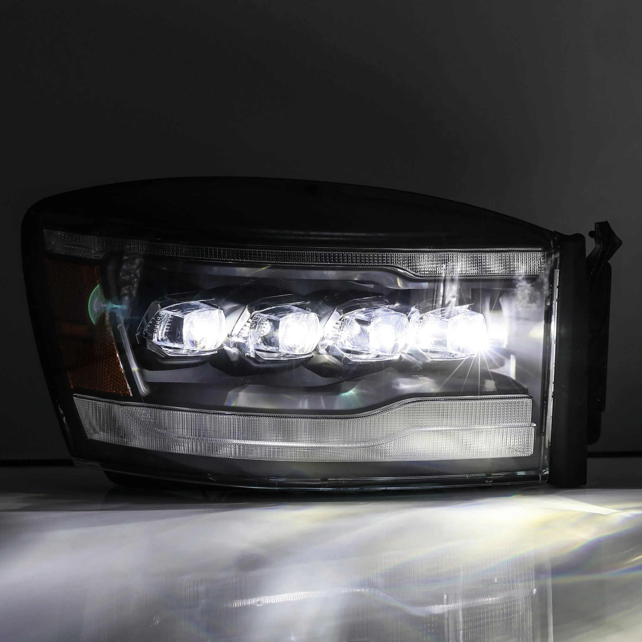 06-08 Dodge Ram NOVA-Series LED Projector Headlights Black - Image 7