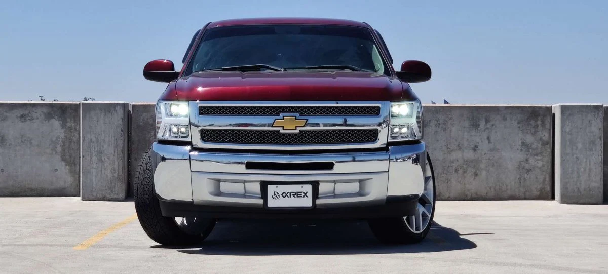07-13 Chevrolet Silverado NOVA-Series LED Projector Headlights Black - Image 3