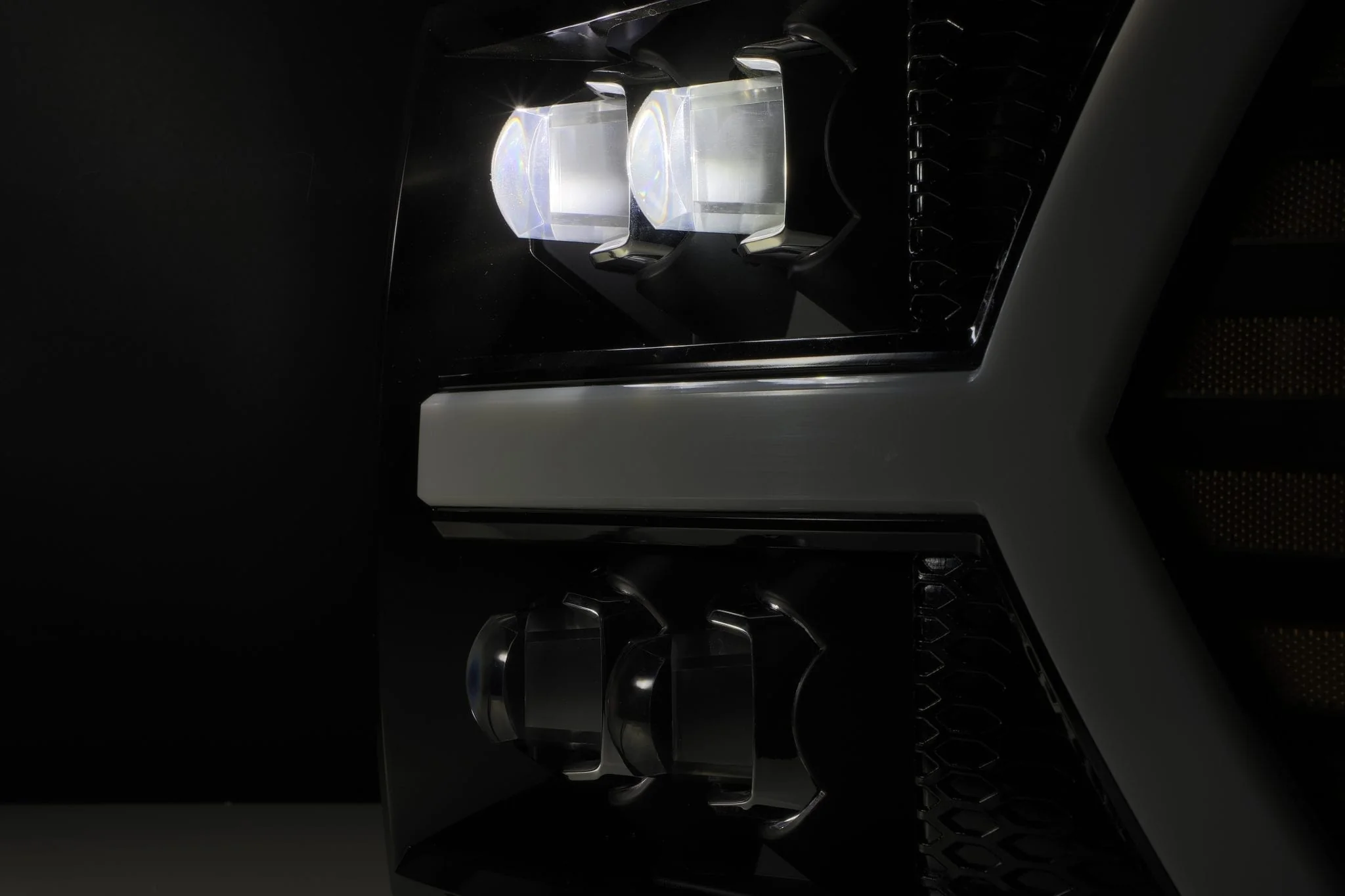 07-13 Chevrolet Silverado NOVA-Series LED Projector Headlights Black - Image 4