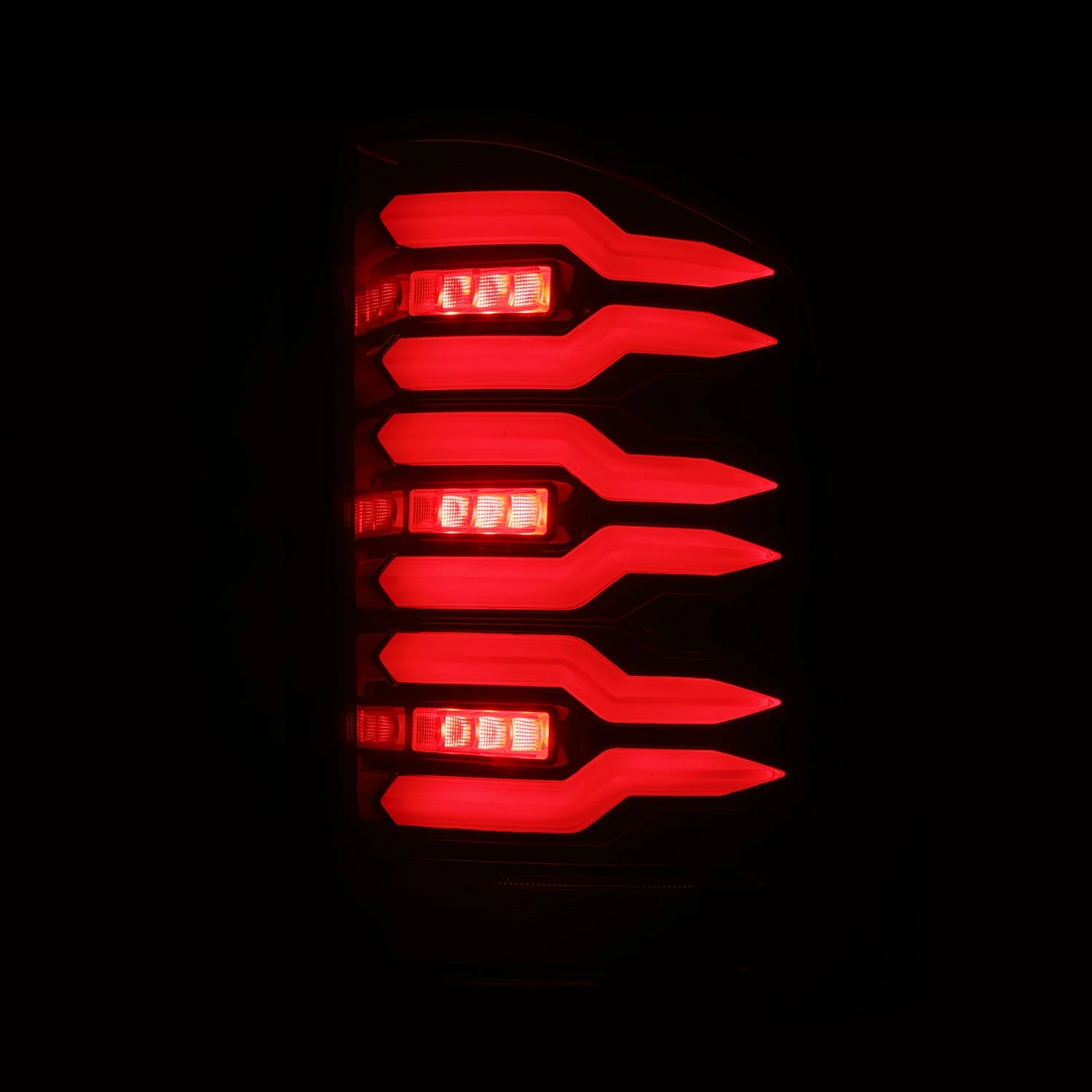 07-13 Chevy Silverado LUXX-Series LED Tail Lights Black-Red - Image 3