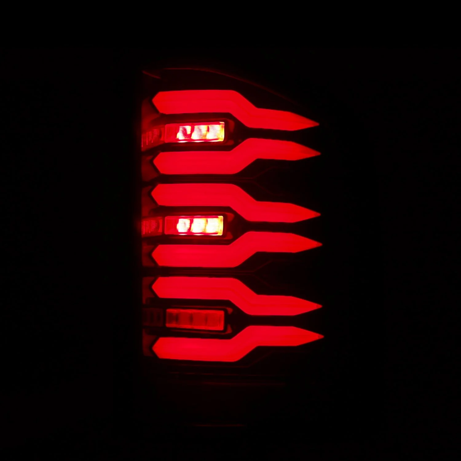 07-13 Chevy Silverado LUXX-Series LED Tail Lights Black-Red - Image 5