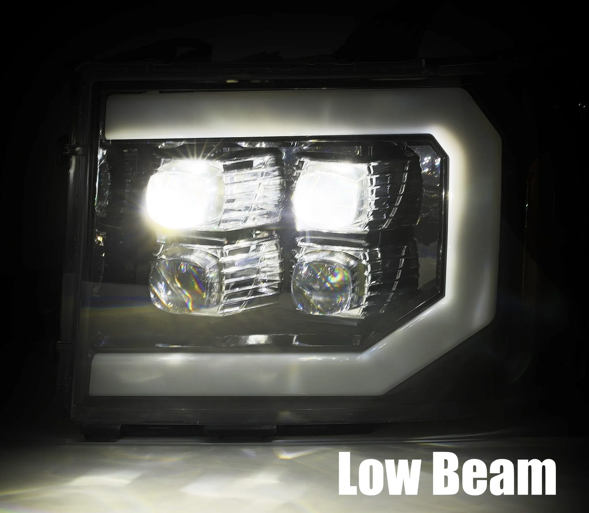 07-13 GMC Sierra NOVA-Series LED Projector Headlights Black - Image 4