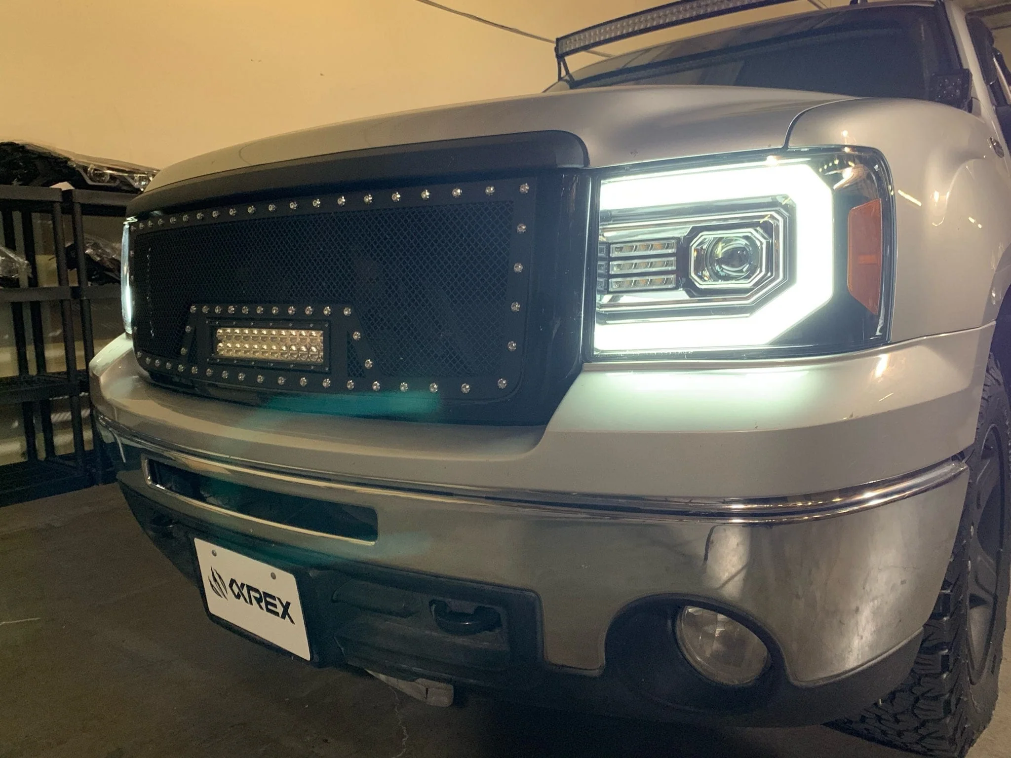 07-13 GMC Sierra PRO-Series Halogen Projector Headlights Chrome - Image 8