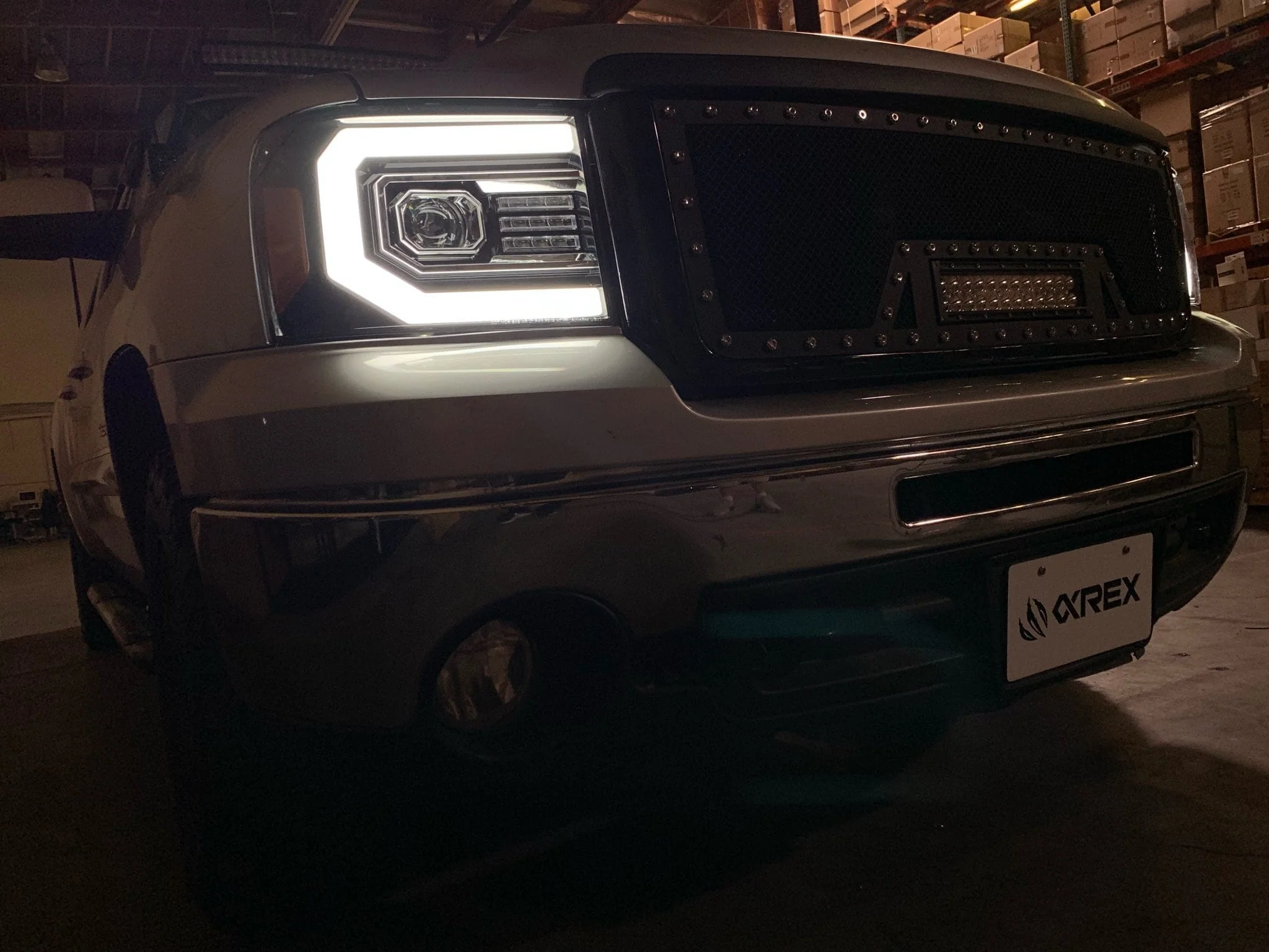 07-13 GMC Sierra PRO-Series Halogen Projector Headlights Jet Black - Image 9