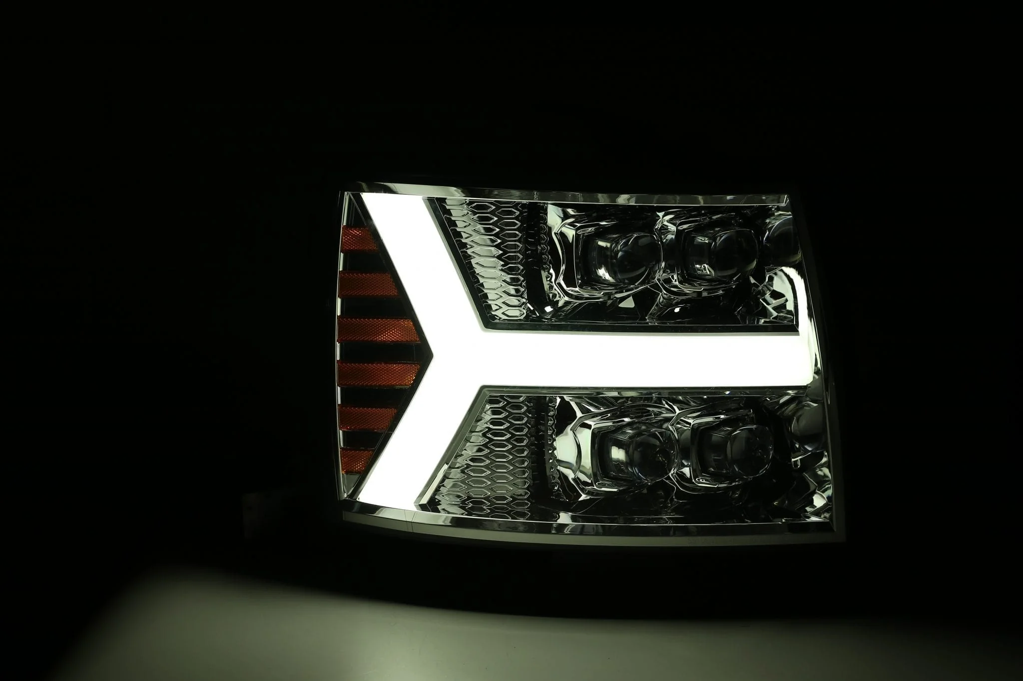 07-13 Chevrolet Silverado NOVA-Series LED Projector Headlights Chrome - Image 6