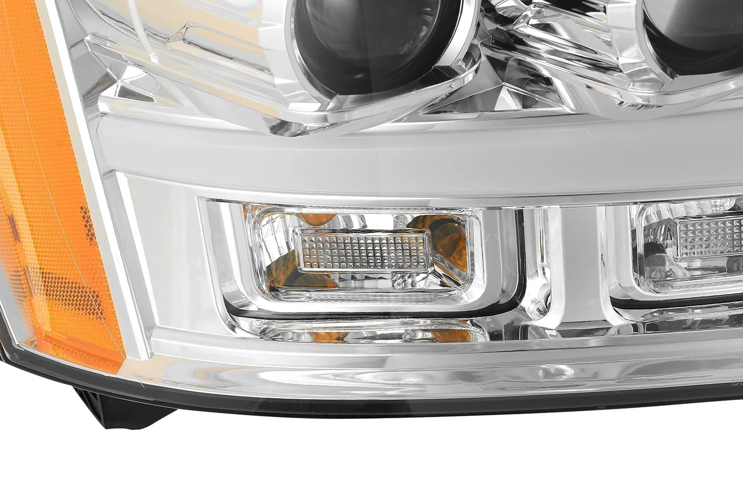 07-14 Chevrolet Tahoe/Suburban/07-13 Avalanche MK II PRO-Series Halogen Projector Headlights Chrome - Image 8