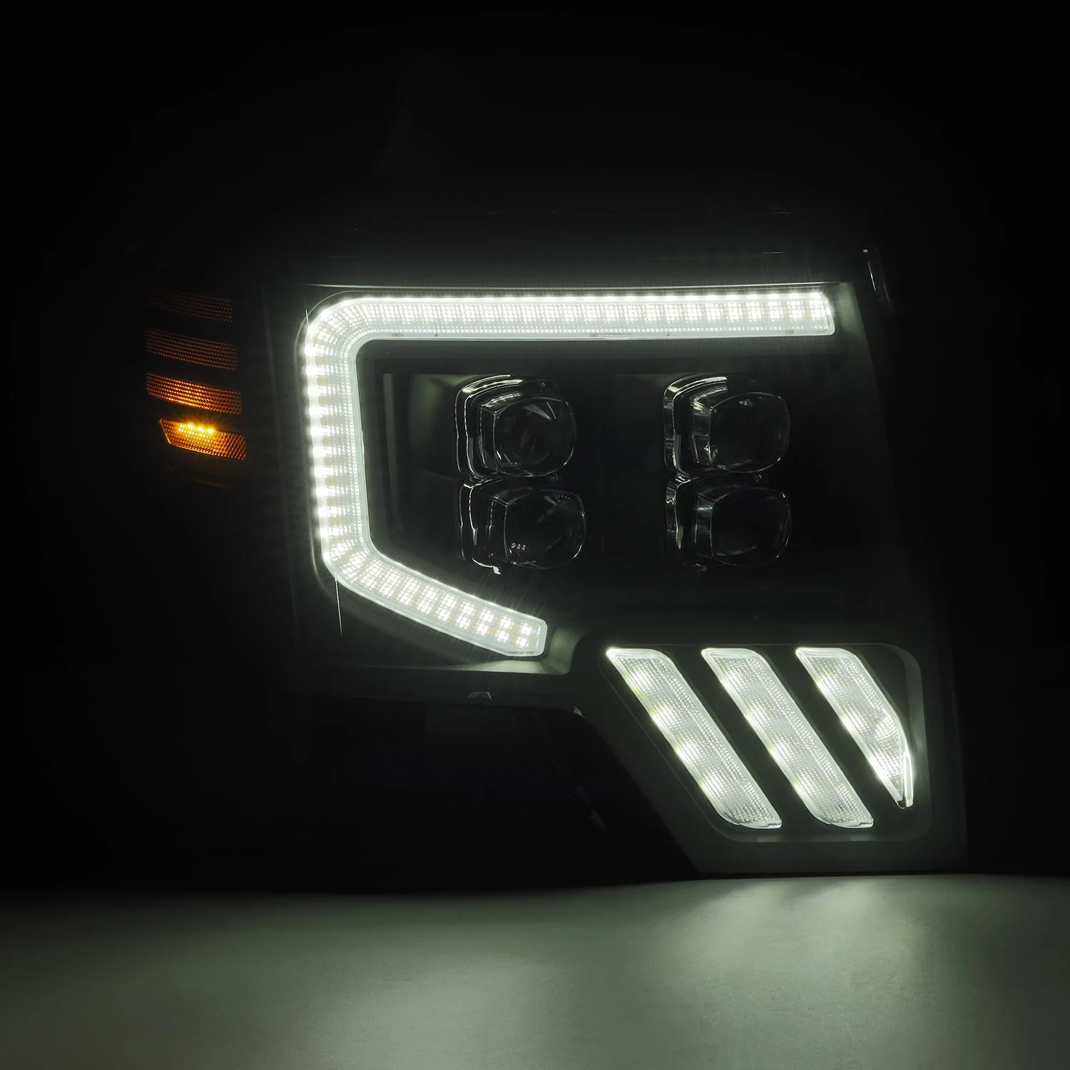 09-14 Ford F150 MKII NOVA-Series LED Projector Headlights Black - Image 6