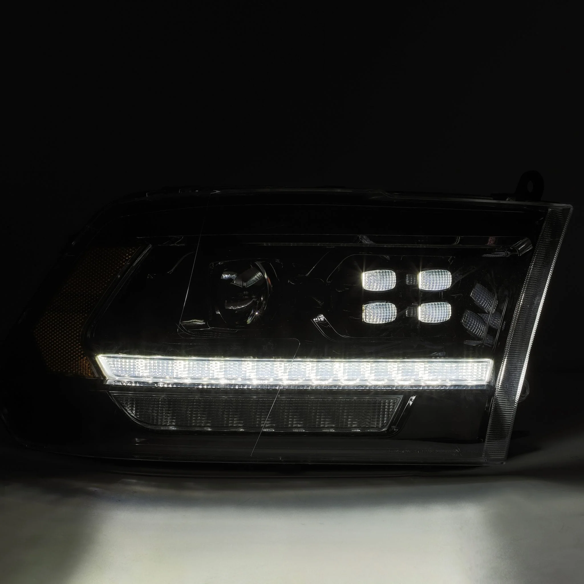 09-18 Ram Truck LUXX-Series (5th Gen 2500 Style) LED Projector Headlights Black - Image 6