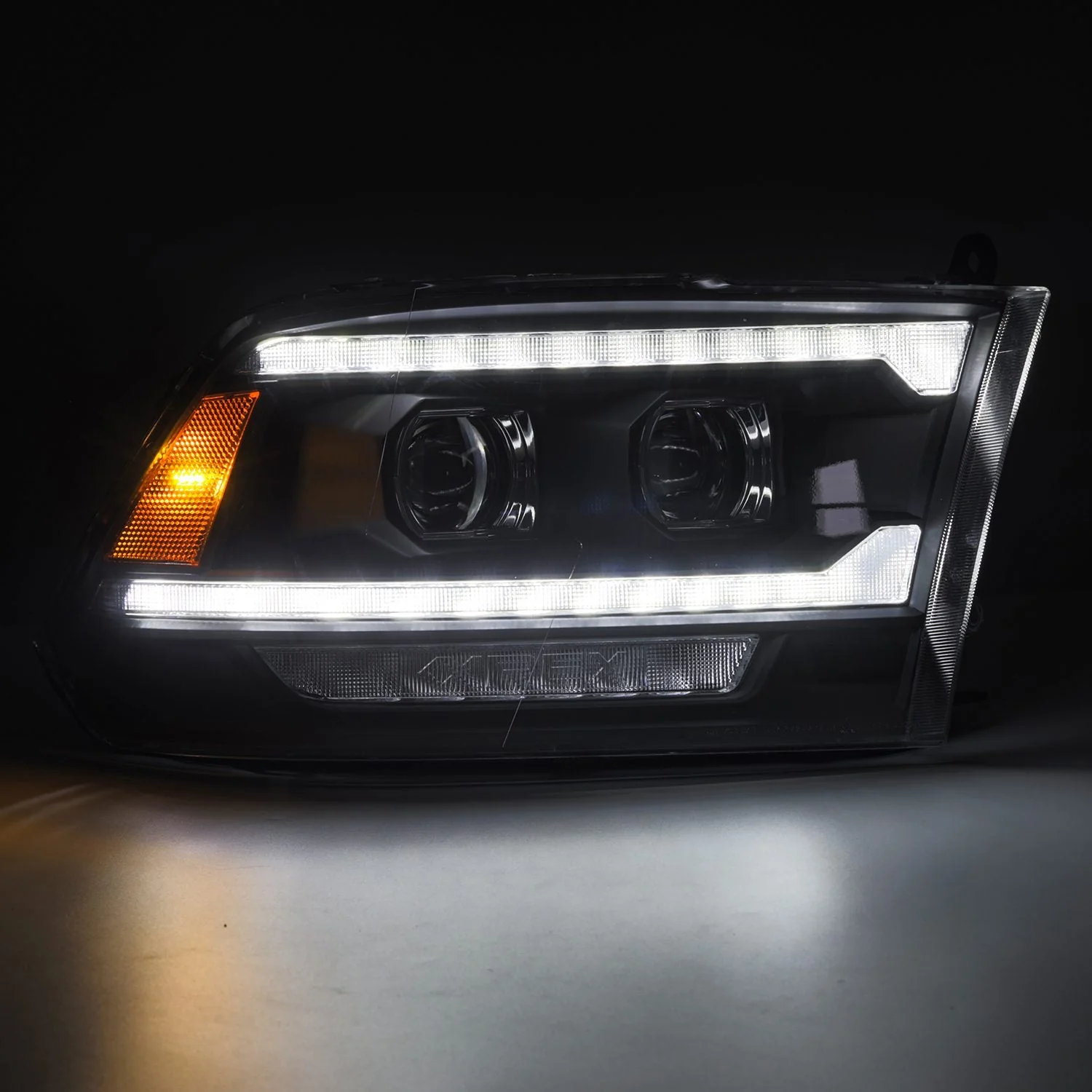 09-18 Ram Truck (MK II 5th Gen 2500 Style) PRO-Series Halogen Projector Headlights Black - Image 2