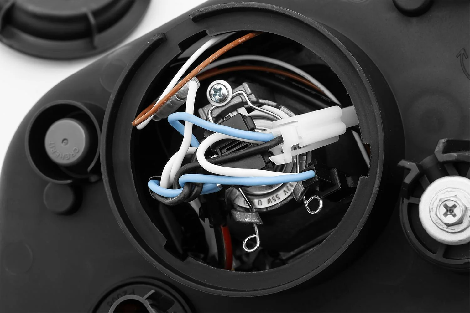 10-12 Ford Mustang PRO-Series Halogen Projector Headlights Chrome - Image 9