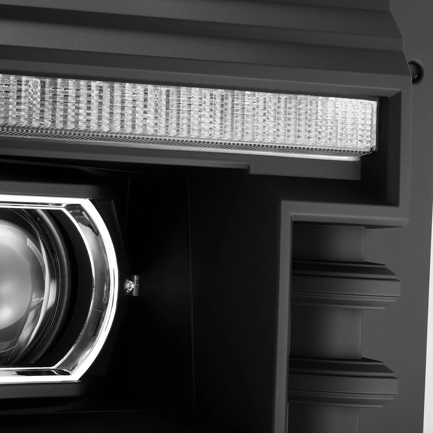 11-16 Ford Super Duty PRO-Series Halogen Projector Headlights Black - Image 3