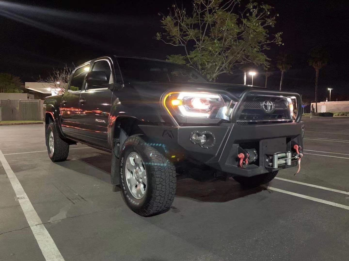 12-15 Toyota Tacoma PRO-Series Halogen Projector Headlights Black - Image 11