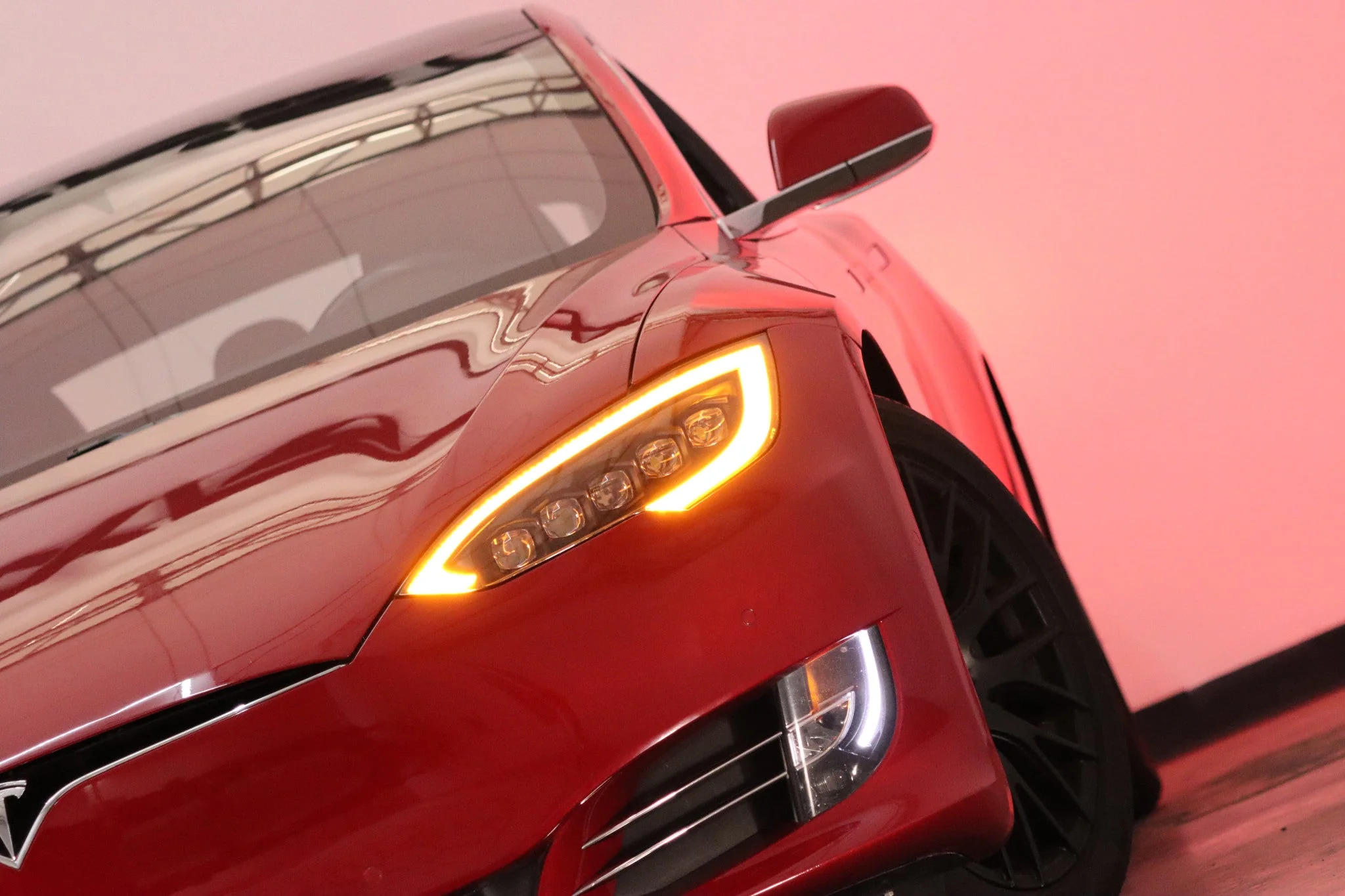 12-21 Tesla Model S NOVA-Series LED Projector Headlights Black - Image 2