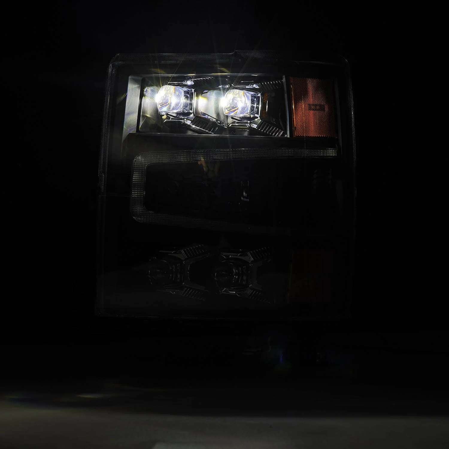 14-15 Chevrolet Silverado NOVA-Series LED Projector Headlights Black - Image 4