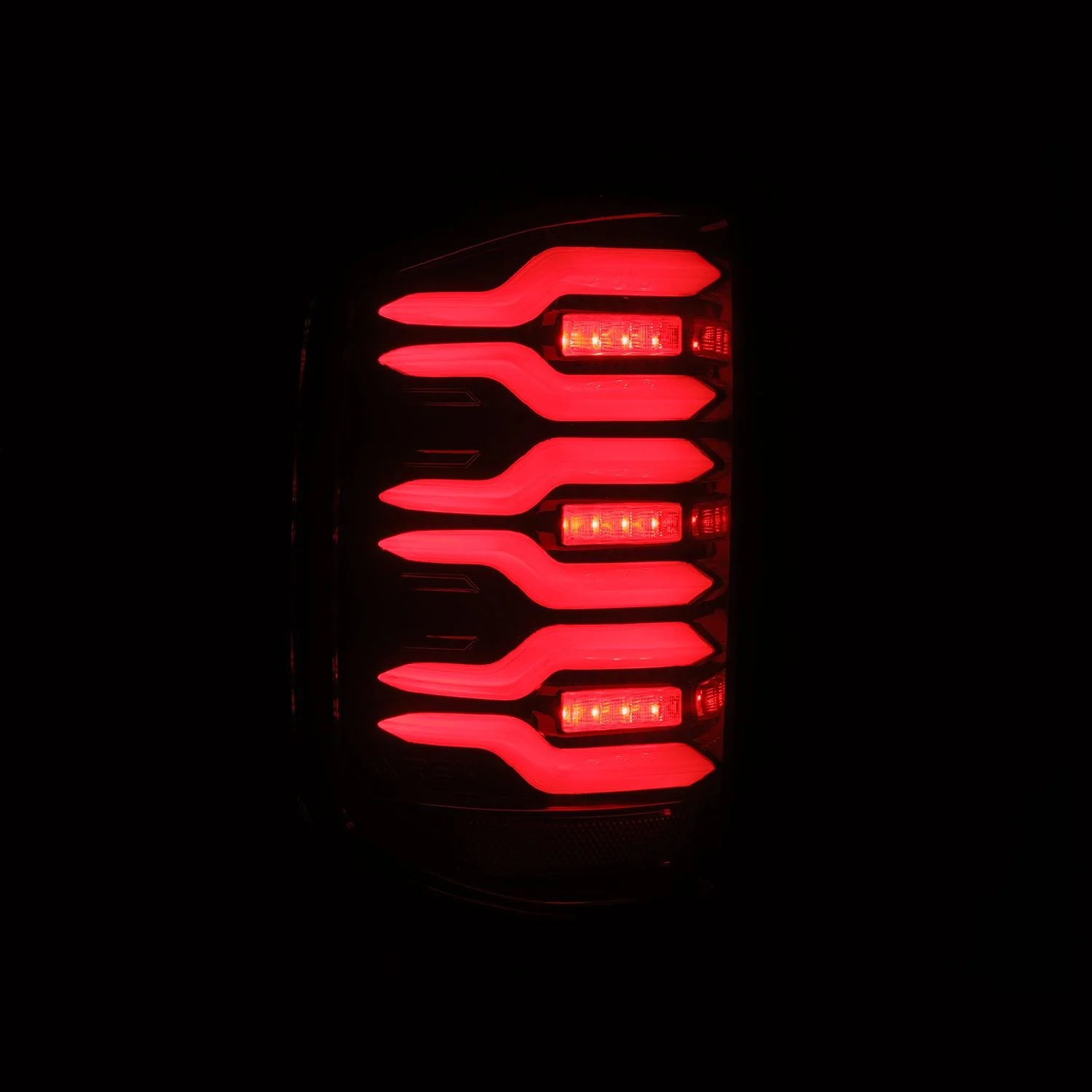 14-18 Chevrolet Silverado 1500 / 15-19 Silverado 2500HD/3500HD / 15-19 GMC Sierra 3500HD Dually LUXX-Series LED Tail Lights Black-Red - Image 4