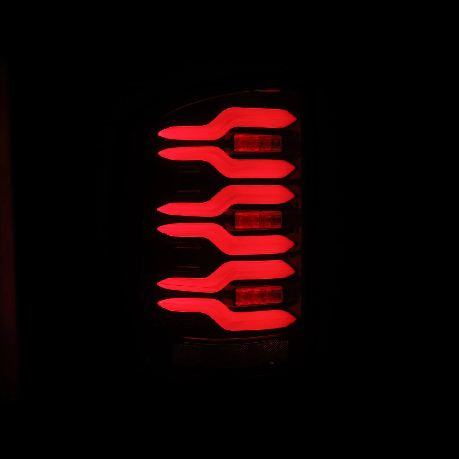 14-18 GMC Sierra 1500/2500HD/3500HD LUXX-Series LED Tail Lights Black-Red - Image 3