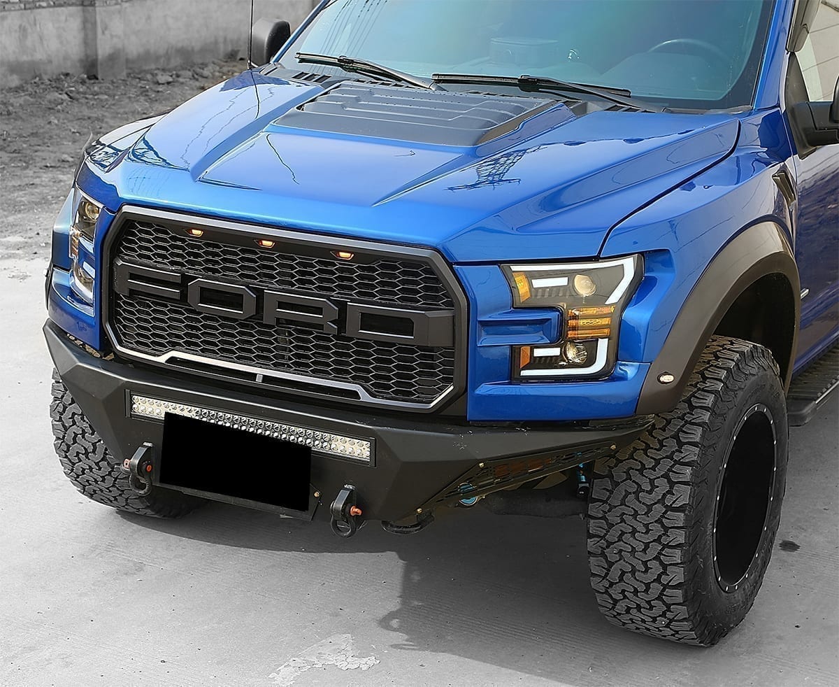 15-17 Ford F150 PRO-Series Halogen Projector Headlights Chrome - Image 5