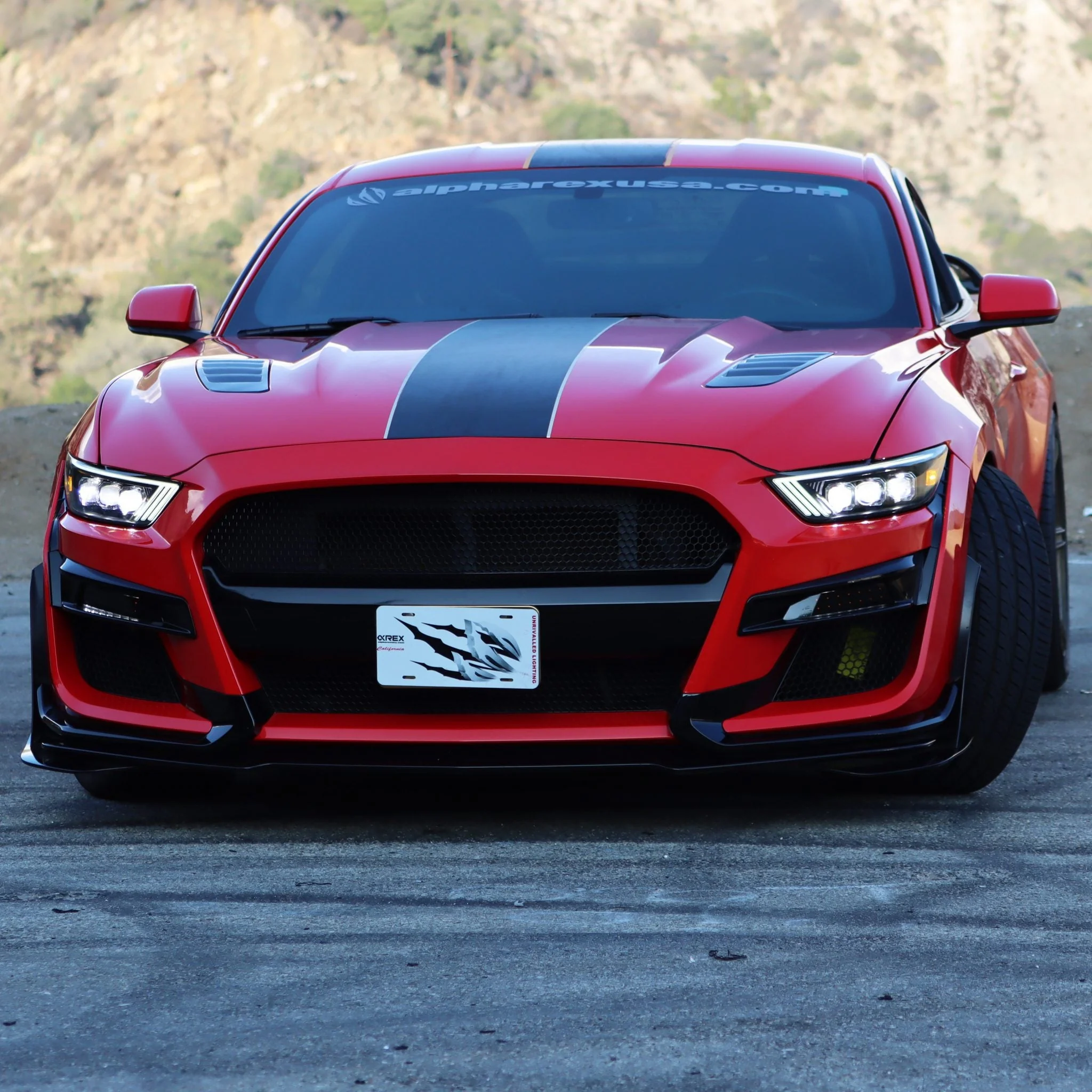 15-17 Ford Mustang/18-20 Mustang Shelby GT350/GT500 NOVA-Series LED Projector Headlights Alpha-Black - Image 5