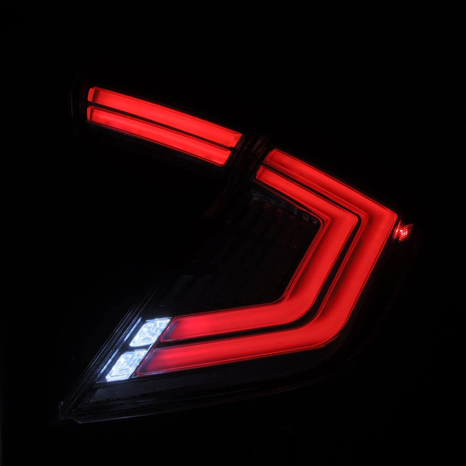16-21 Honda Civic Hatchback NOVA-Series Prismatic LED Tail Lights Clear - Image 7