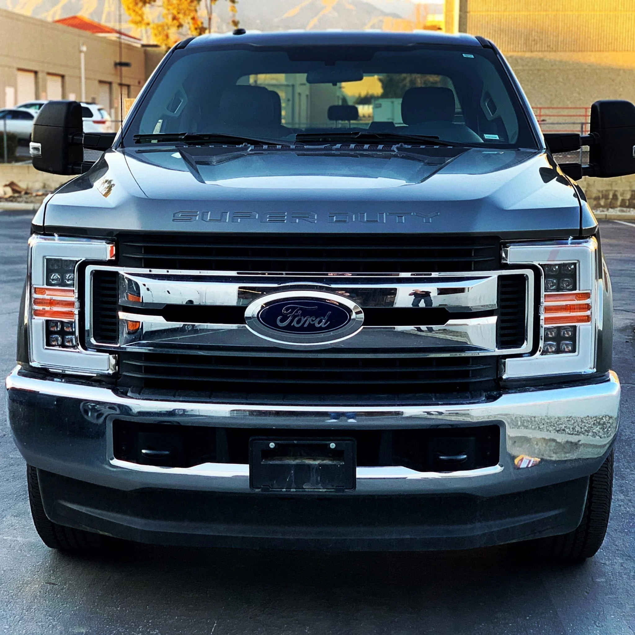 17-19 Ford Super Duty NOVA-Series LED Projector Headlights Black - Image 3