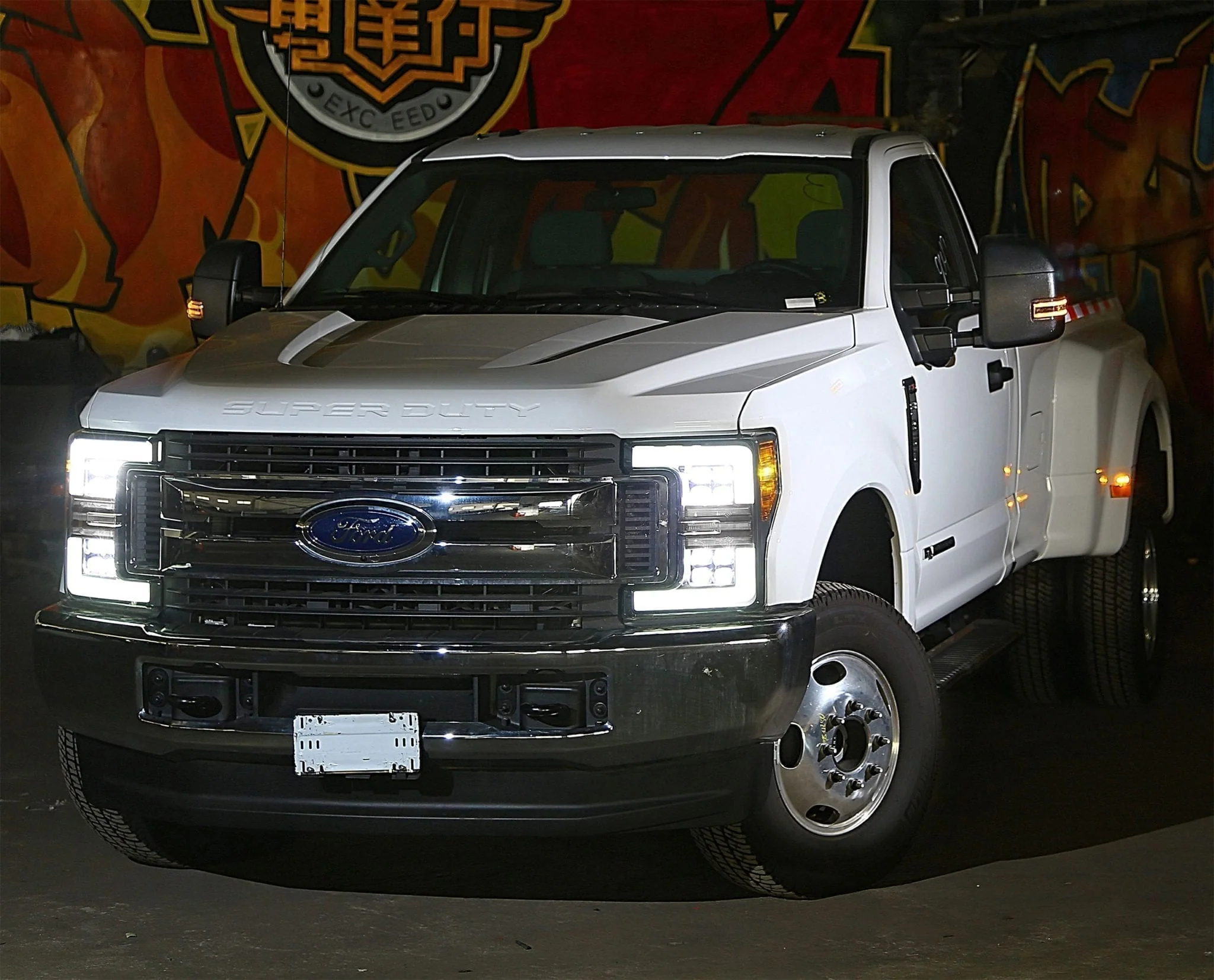 17-19 Ford Super Duty NOVA-Series LED Projector Headlights Chrome - Image 3