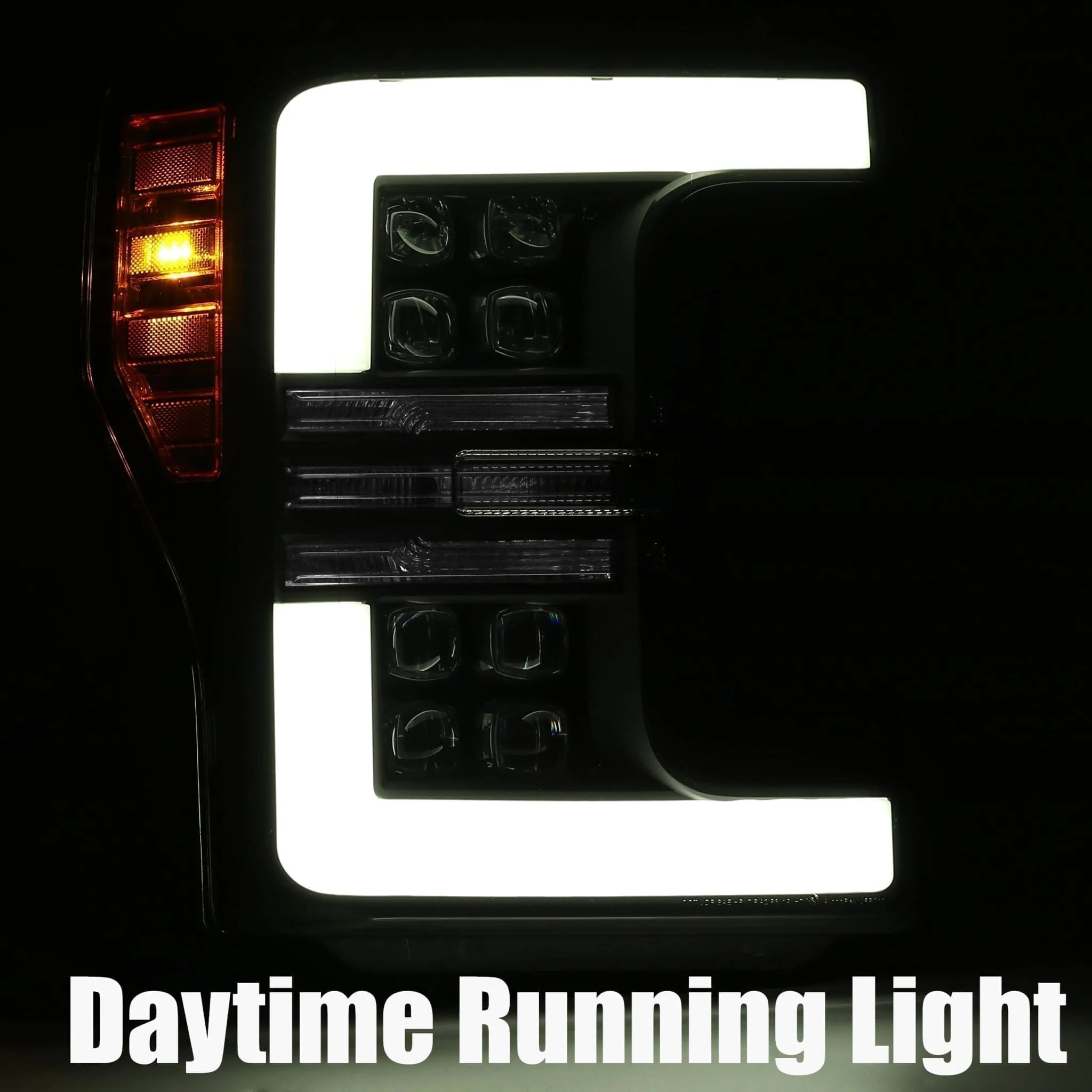 17-19 Ford Super Duty NOVA-Series LED Projector Headlights Chrome - Image 4