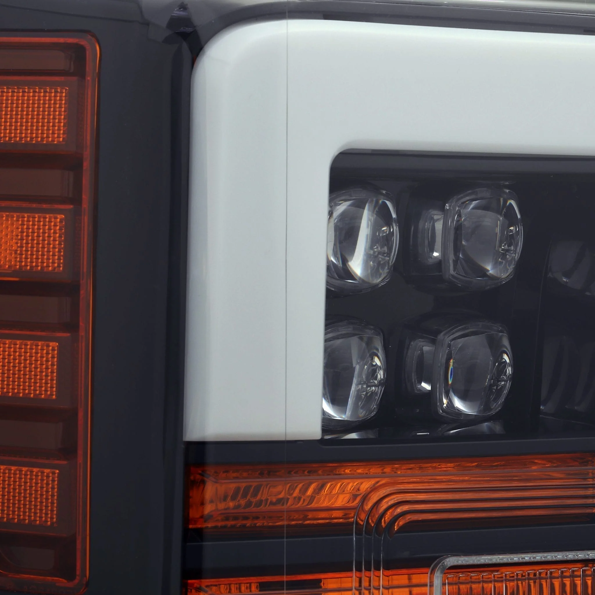 17-19 Ford Super Duty NOVA-Series LED Projector Headlights Jet Black - Image 8