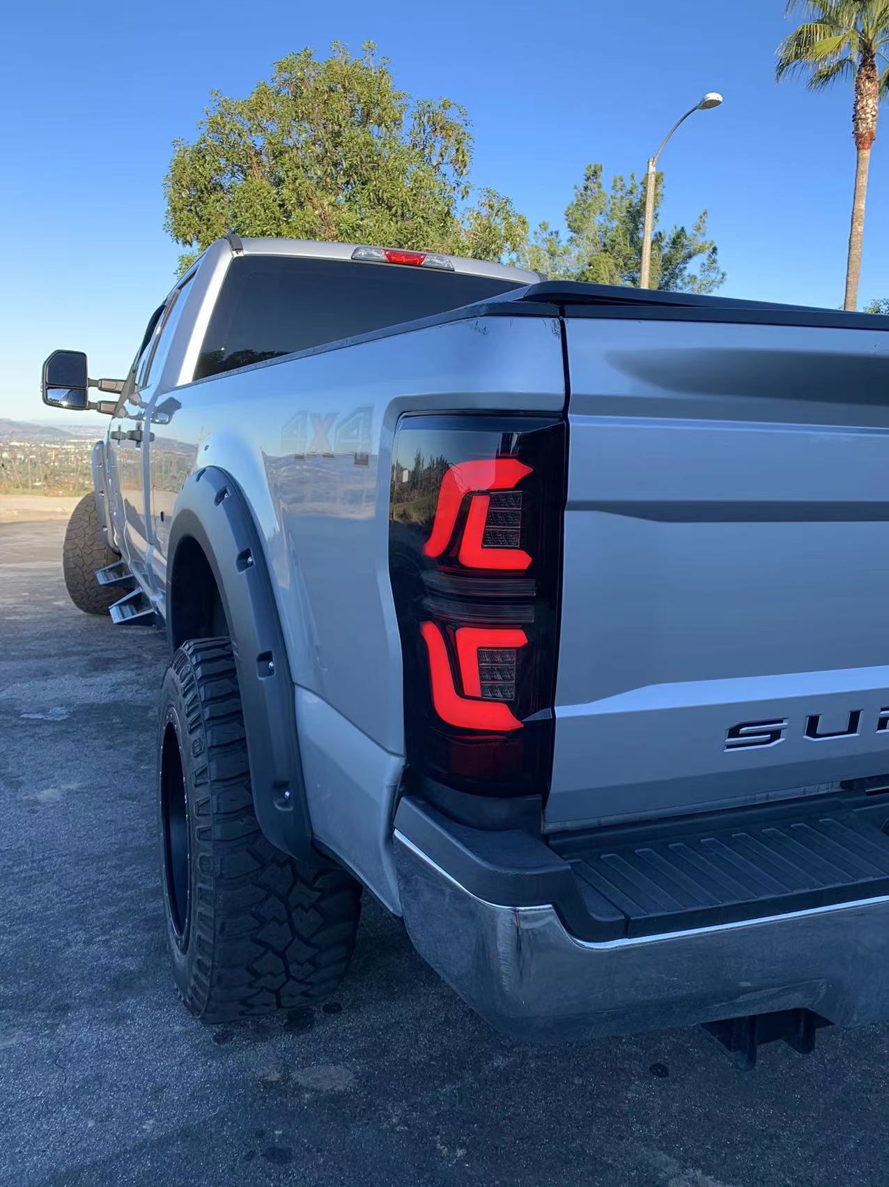 17-19 Ford Super Duty PRO-Series LED Tail Lights Red Smoke - Image 14