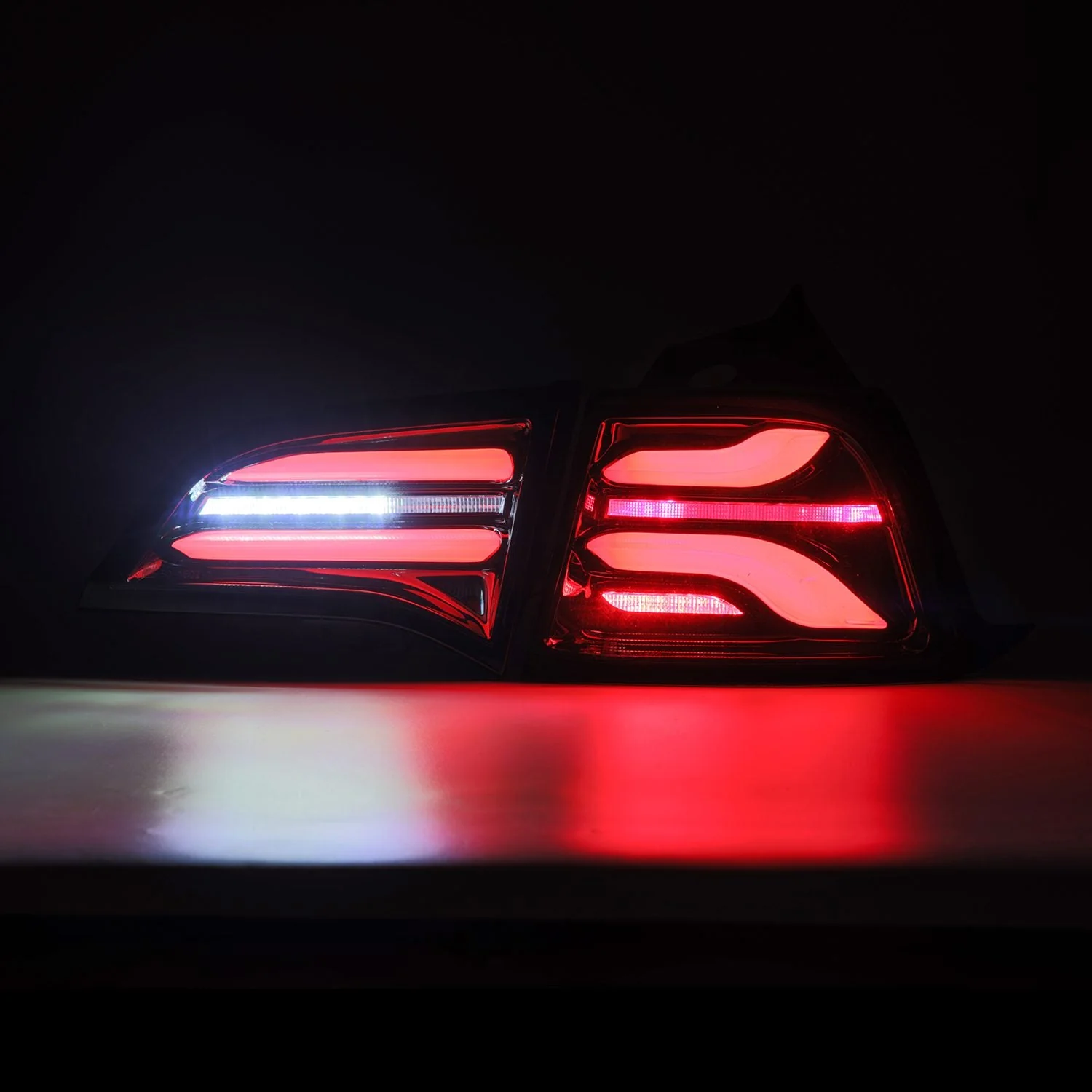 17-23 Tesla Model 3 / 20-24 Model Y (Without Stock Amber Turn Signal) PRO-Series LED Tail Lights Jet Black - Image 9