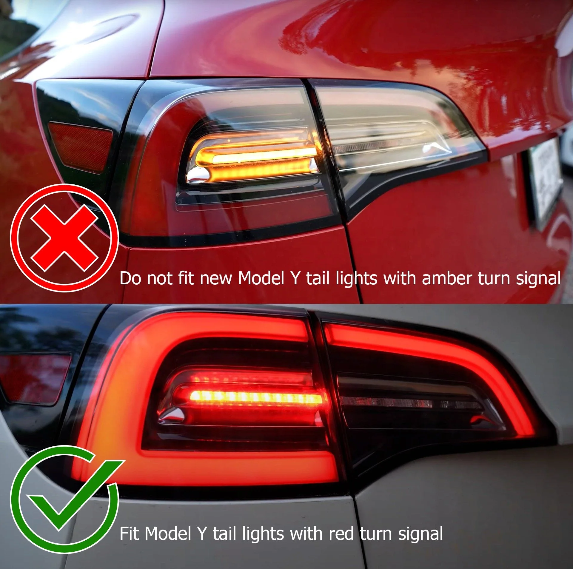 17-23 Tesla Model 3 / 20-24 Model Y (Without Stock Amber Turn Signal) PRO-Series LED Tail Lights Red Smoke - Image 7