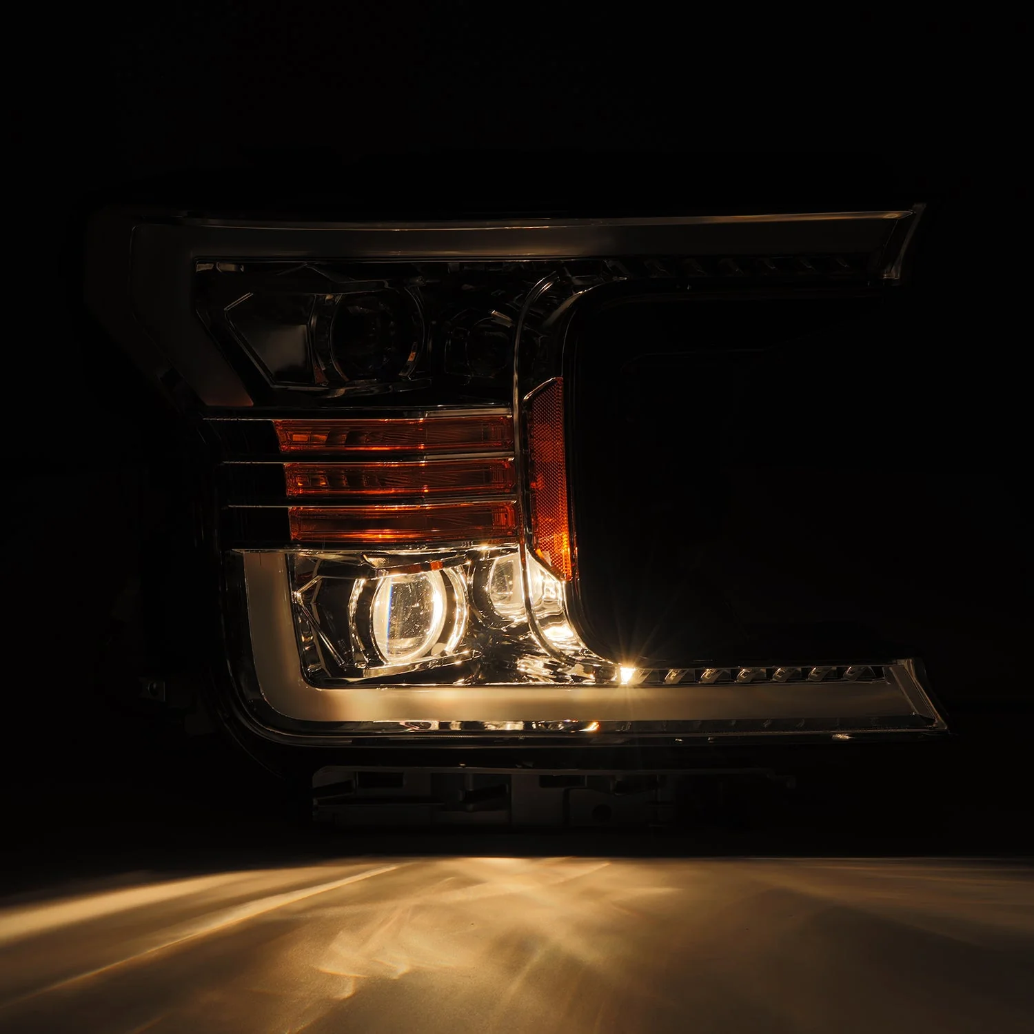 18-20 Ford F150 PRO-Series Halogen Projector Headlights Chrome - Image 6