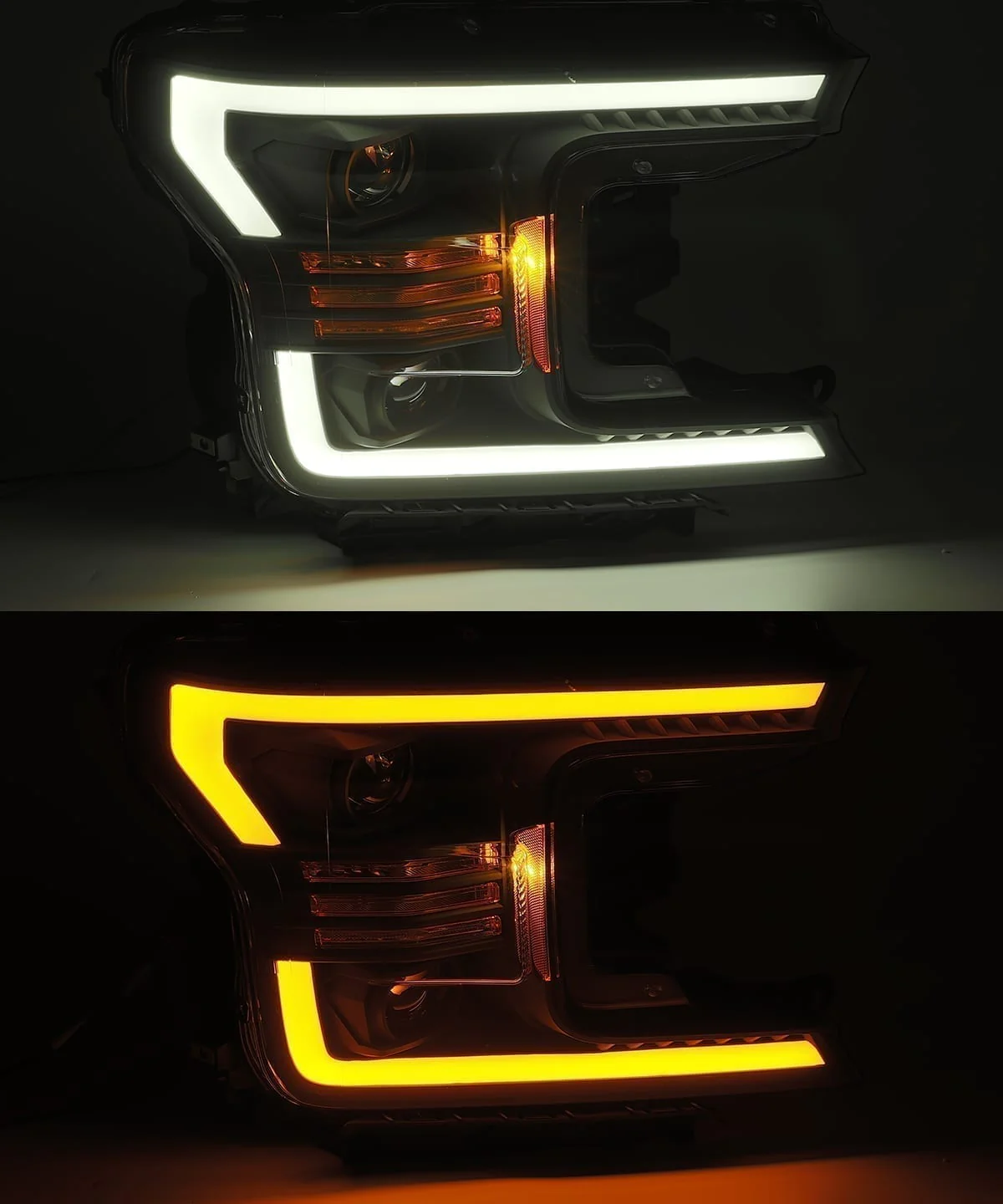 18-20 Ford F150 LUXX-Series LED Projector Headlights Black - Image 4
