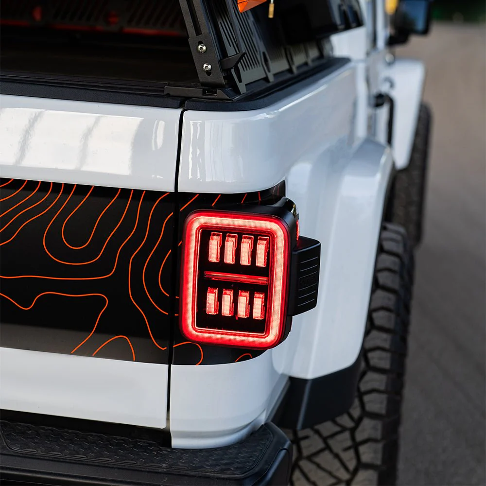 19-26 Jeep Gladiator JT NOVA-Series Prismatic LED Tail Lights Chrome - Image 3
