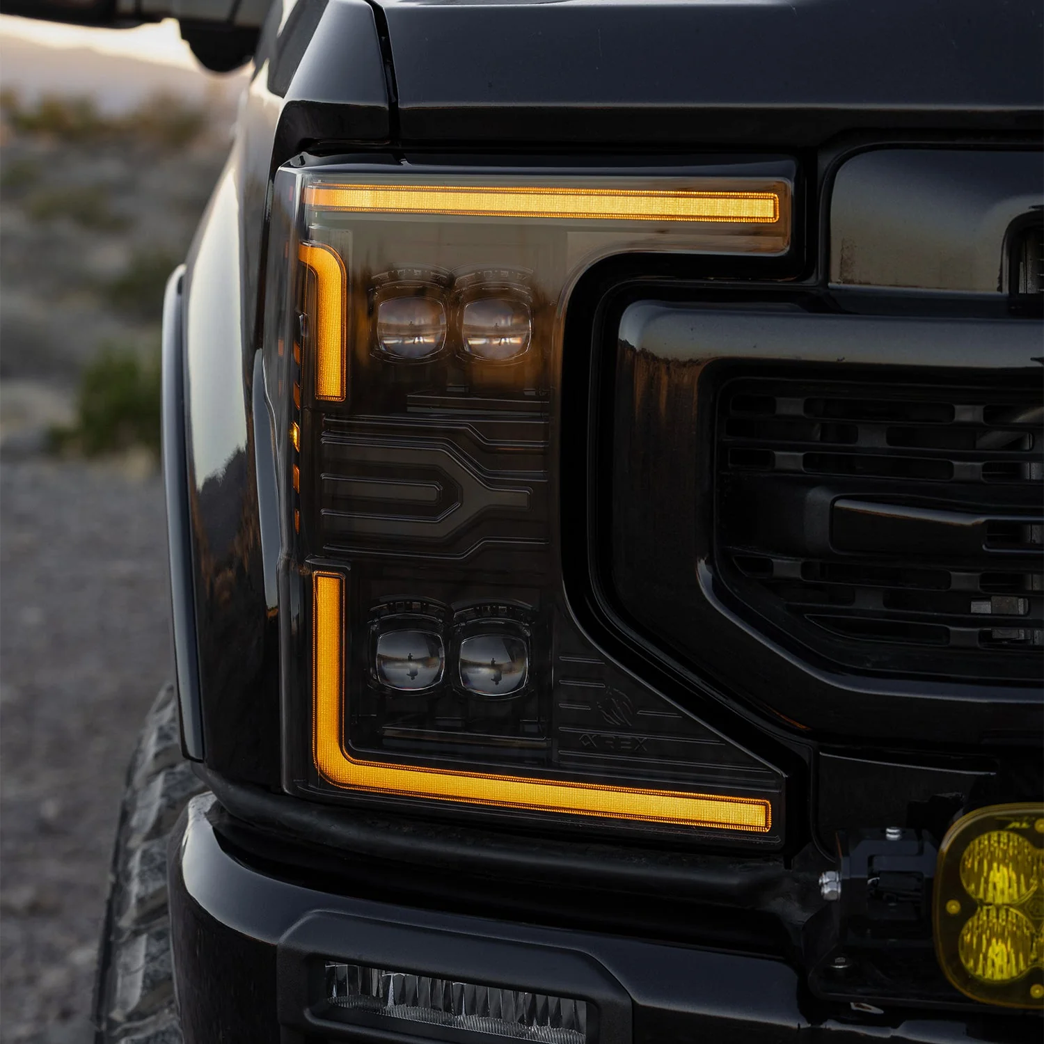 20-22 Ford Super Duty NOVA-Series LED Projector Headlights Alpha-Black - Image 6