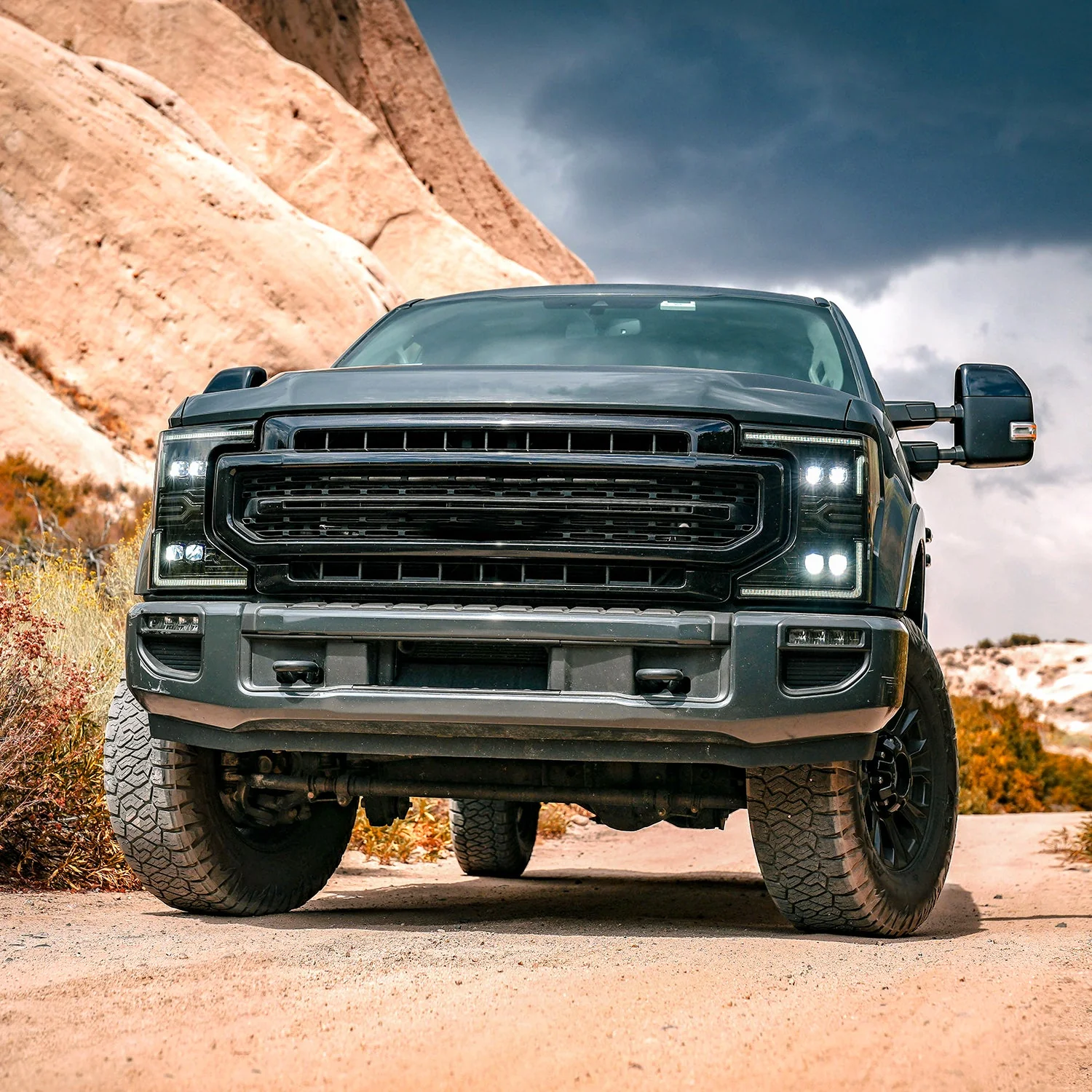 20-22 Ford Super Duty NOVA-Series LED Projector Headlights Alpha-Black - Image 7