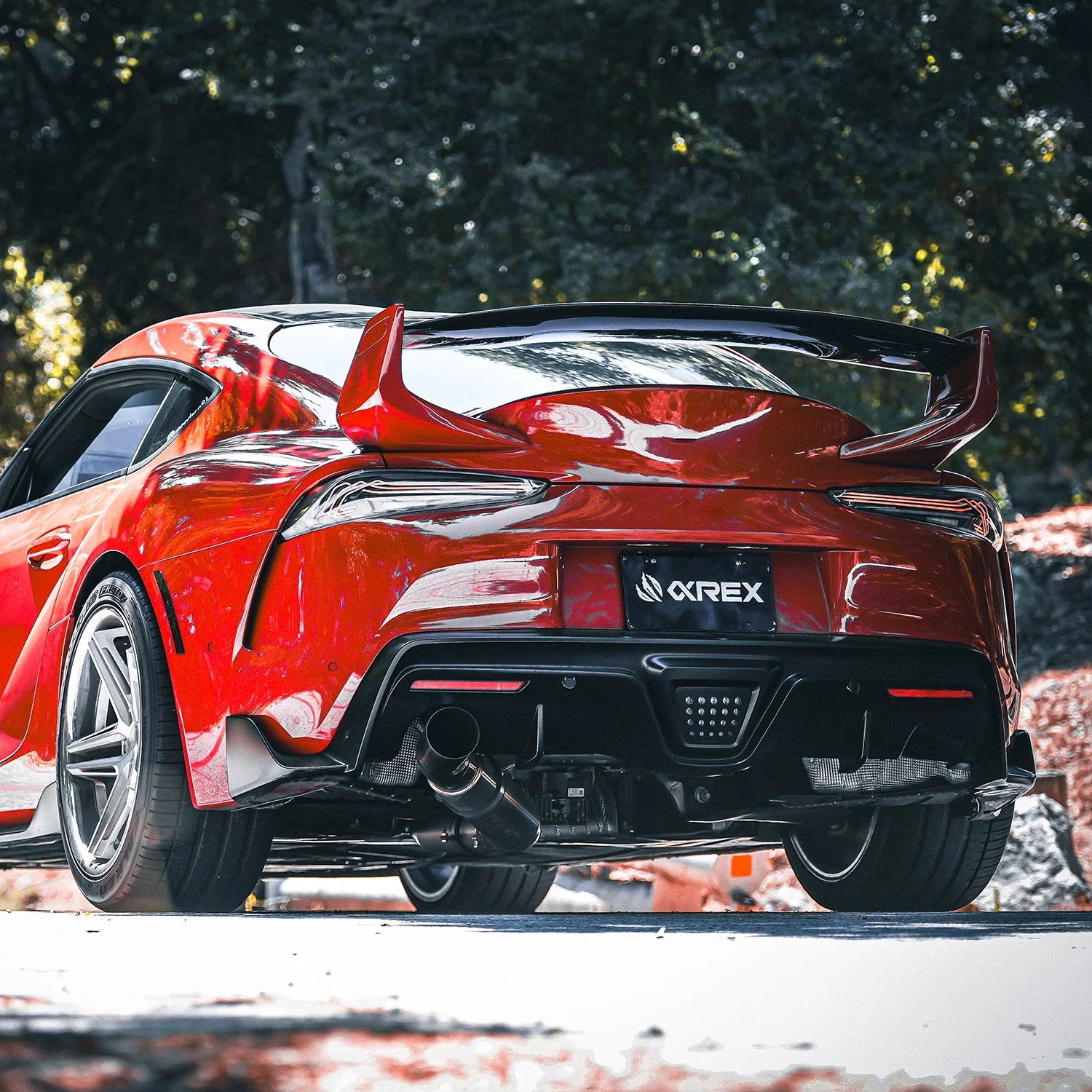 20-26 Toyota Supra CSL Laser Style LUXX-Series LED Tail Lights - Vivid Red - Image 3