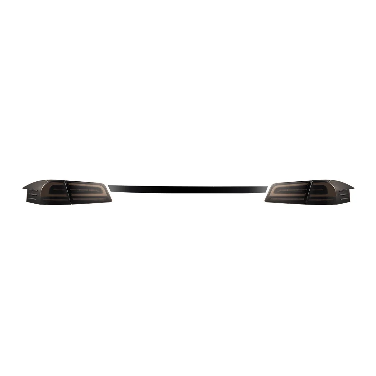 12-21 Tesla Model S LUXX-Series LED Tail Lights Black Smoke (With Black Trunk Center Piece Replacement) - Image 2