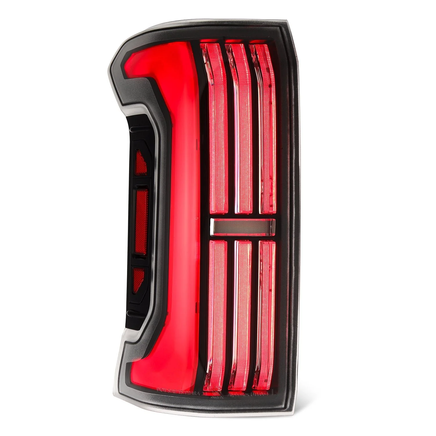 24-26 Toyota Tacoma NOVA-Series Prismatic LED Tail Lights Black-Red - Image 3