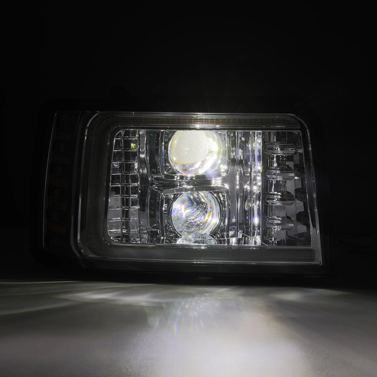 92-96 Ford F-Series/Bronco LUXX-Series LED Projector Headlights Chrome - Image 15