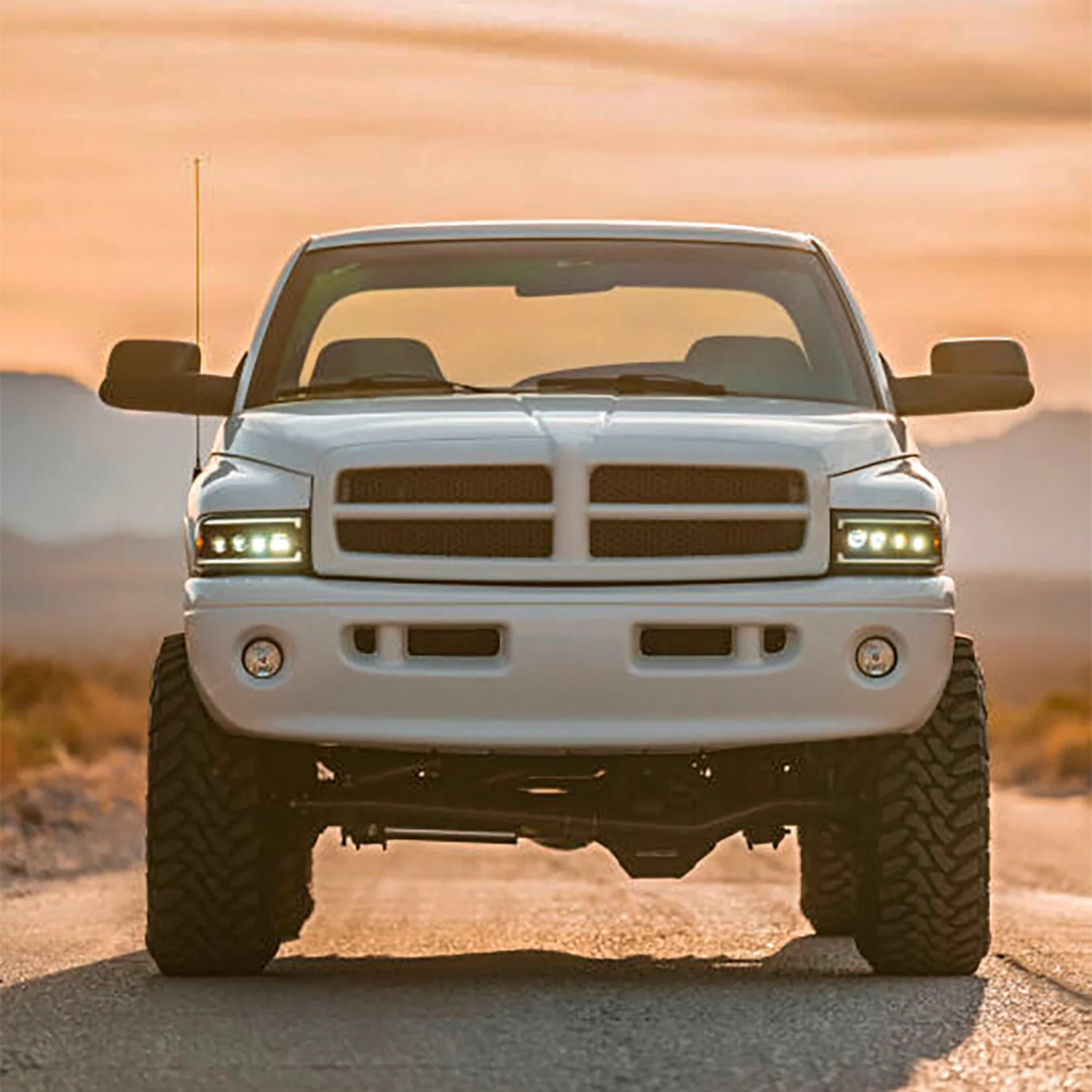 94-01 Dodge Ram 1500/94-02 Ram 2500/3500 NOVA-Series LED Headlights Black - Image 2