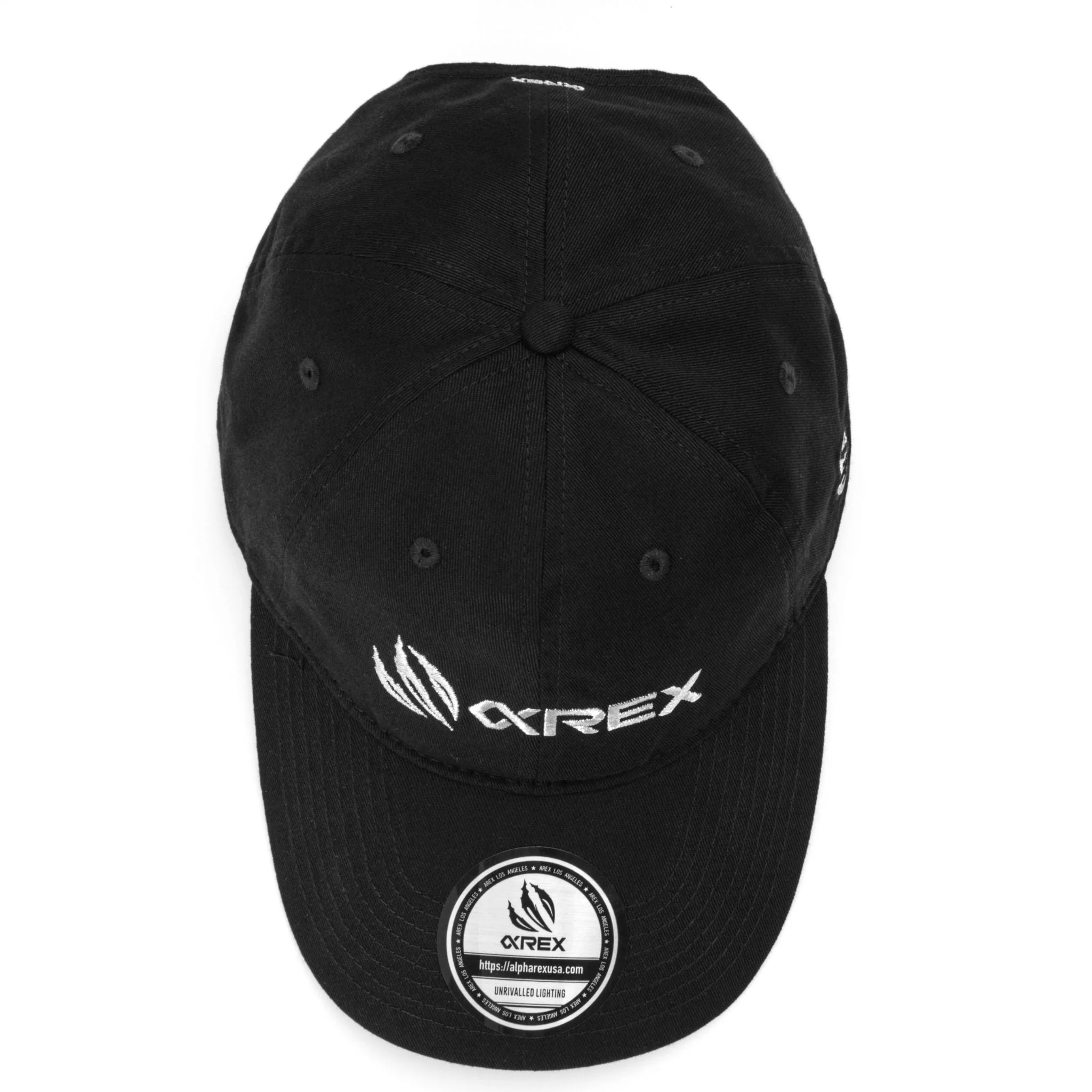 AlphaRex Embroidered Dad Hat Black/White - Image 7